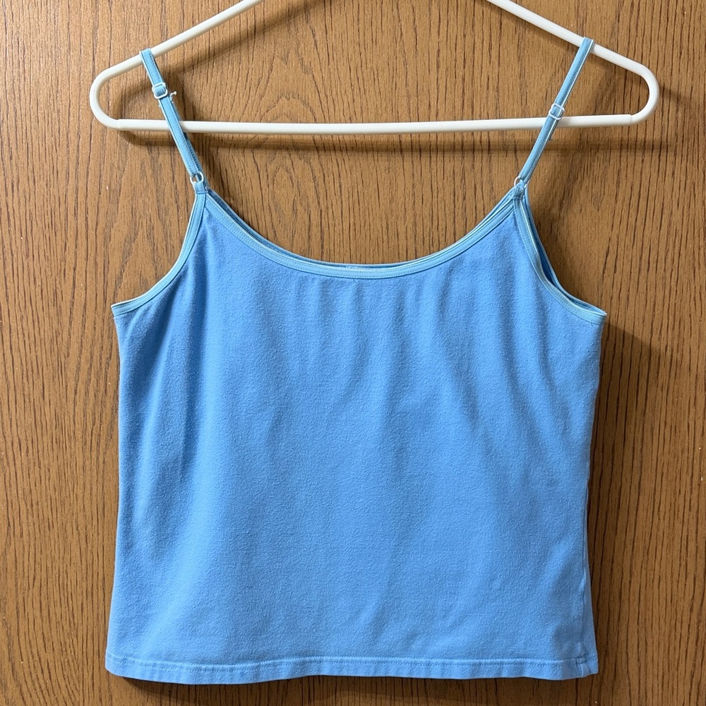 Blue Women's Cropped Tank Top